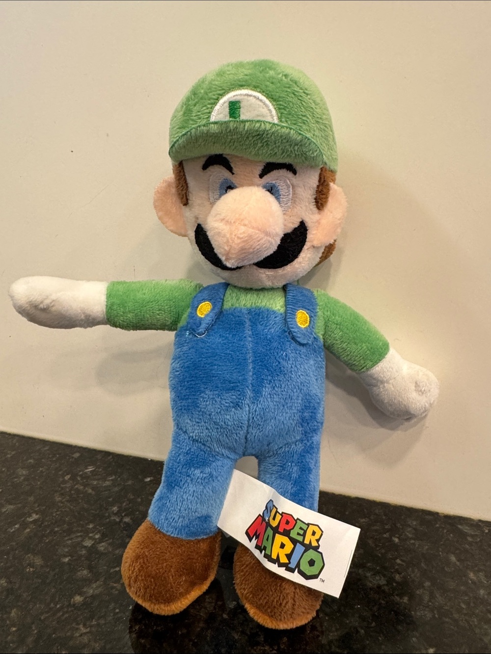 Super Mario 9” Plush Luigi 2023 Nintendo with blue overalls
